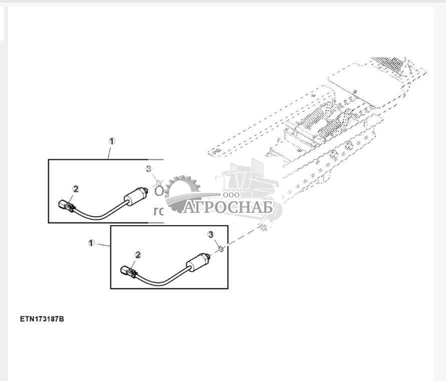 Датчик давления рабочего тормоза 